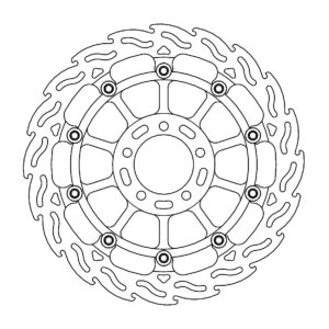 Moto-Master Racing Flame Jarrulevy eteen oikea Kawasaki: ZX-10RR