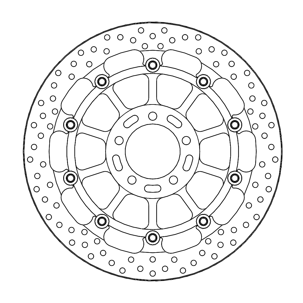Moto-Master Racing Halo Jarrulevy eteen Kawasaki: ZX-10RR