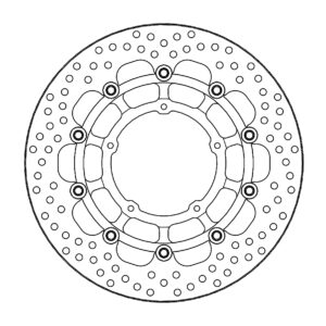 Motomaster Halo Jarrulevy eteen right Honda: CRF 1100 L Africa Twin Adventure Sp