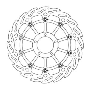 Motomaster Flame Jarrulevy eteen left Ducati: Superbike 5mm