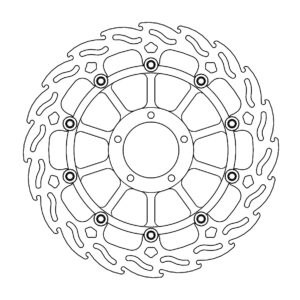 Motomaster Flame Jarrulevy eteen right Ducati: Superbike 5mm
