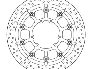 Motomaster Supermoto Racing Jarrulevy eteen Honda (T-floater HALO Ø320x5.5x34mm)