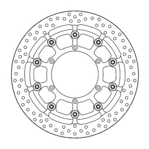Motomaster Supermoto Racing Jarrulevy eteen Yamaha (T-floater HALO Ø320x5.5x34mm