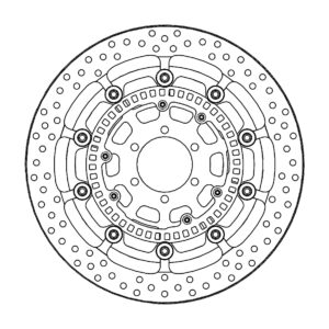 Motomaster Prof Halo Jarrulevy eteen BMW: S1000RR(T-floater 320x7.1x30mm ABS)