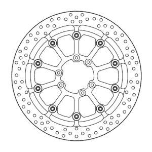 Motomaster Supermoto Racing Jarrulevy eteen TM: En, Mx (T-floater HALO Ø320x5.5x