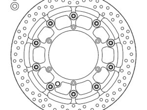 Motomaster Supermoto Racing Jarrulevy eteen KTM, HVA FS450 + spacer (T-floater H