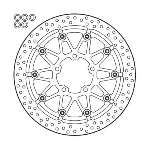 Motomaster Prof. Halo Jarrulevy eteen Kawasaki ZX-10R Ninja, ABS (T-floater 330x