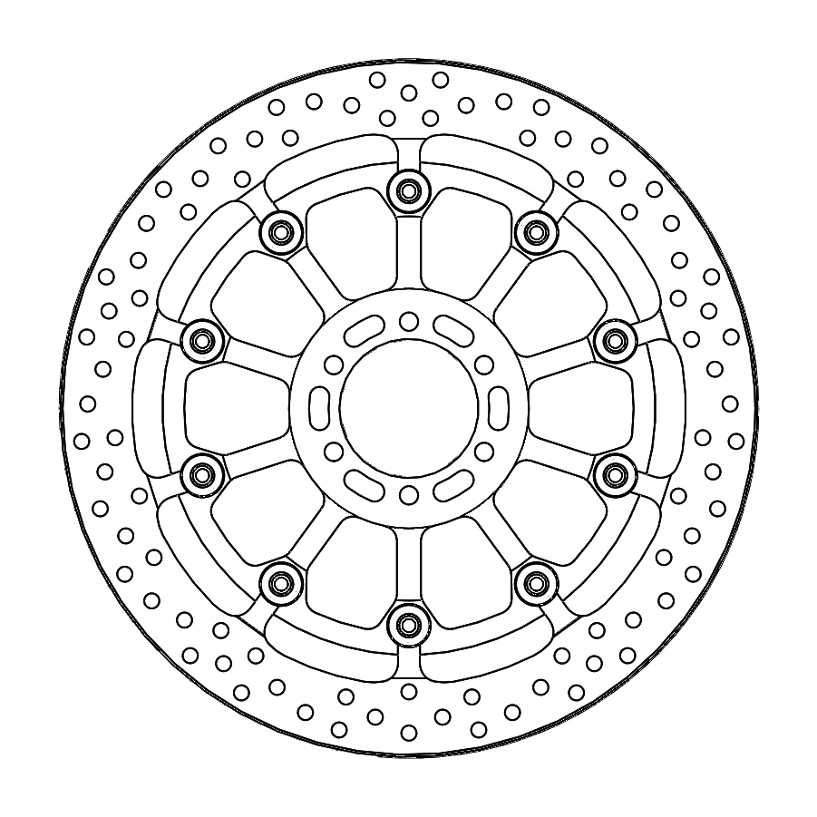 Motomaster Prof. Halo Jarrulevy eteen BMW: HP4 Race (T-floater 320x7.1x30mm)