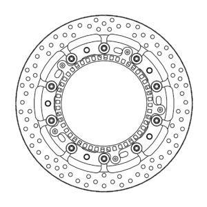 Motomaster Prof. Halo Jarrulevy eteen BMW: S1000RR (T-floater 320x6.0x34mm ABS)