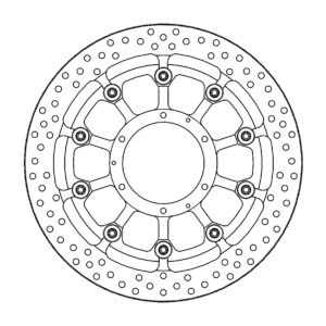 Motomaster Prof. Halo Jarrulevy eteen Honda: CBR1000RR 2008-2016(T-floater 320x6