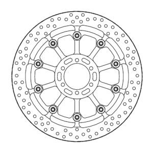 Motomaster Prof. Halo Jarrulevy eteen Aprilia, Ducati, KTM,(T-floater 320x6x34mm