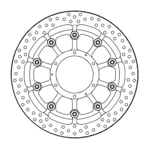 Motomaster Prof Halo Jarrulevy eteen Honda: CBR1000RR '08-'16 (T-floater 320x7.1