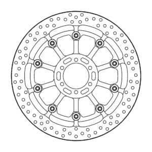 Motomaster Prof. Halo Jarrulevy eteen Aprilia,KTM: RSV4, RC8 (T-floater 320x7.1x