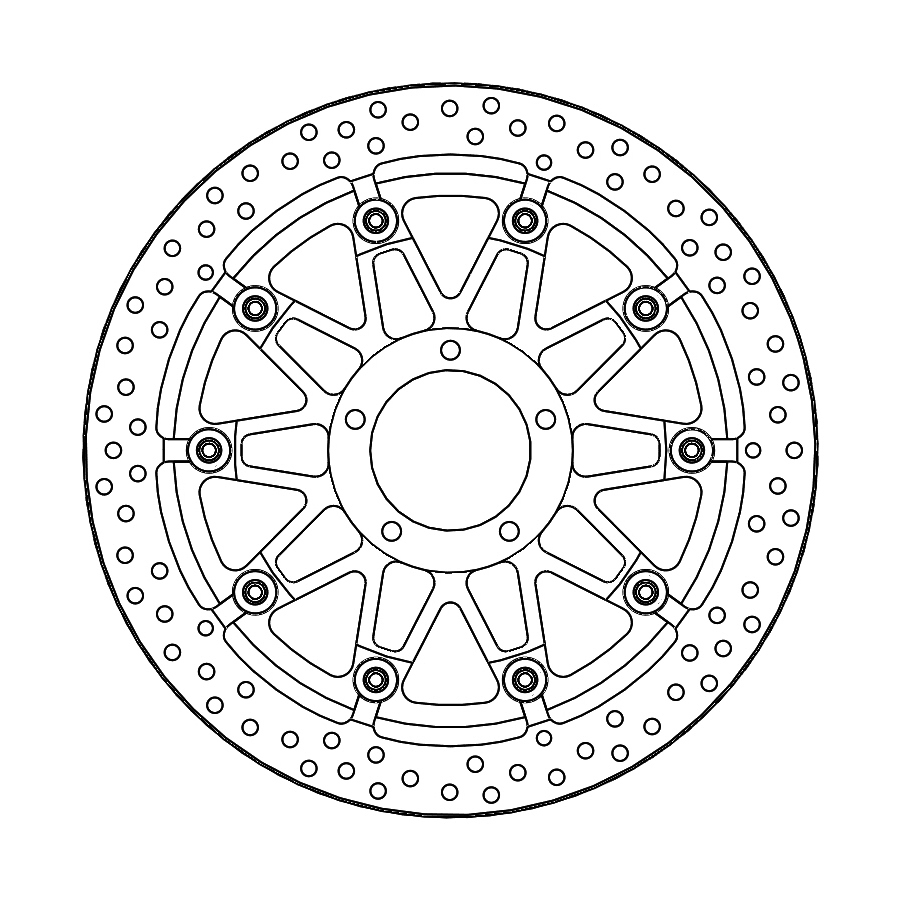 Motomaster Prof. Halo Jarrulevy eteen Ducati V4, Superleggera, Panigale (T-floa