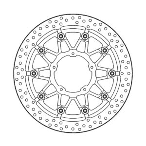 Motomaster Prof. Halo Jarrulevy eteen Honda Fireblade CBR 1000RR-R, SP  (T-float
