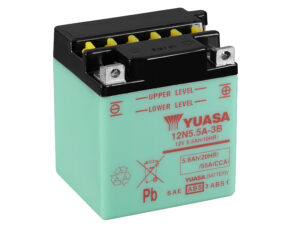 Yuasa akku, 12N5.5A-3B (cp) Happopatruuna mukana (6)