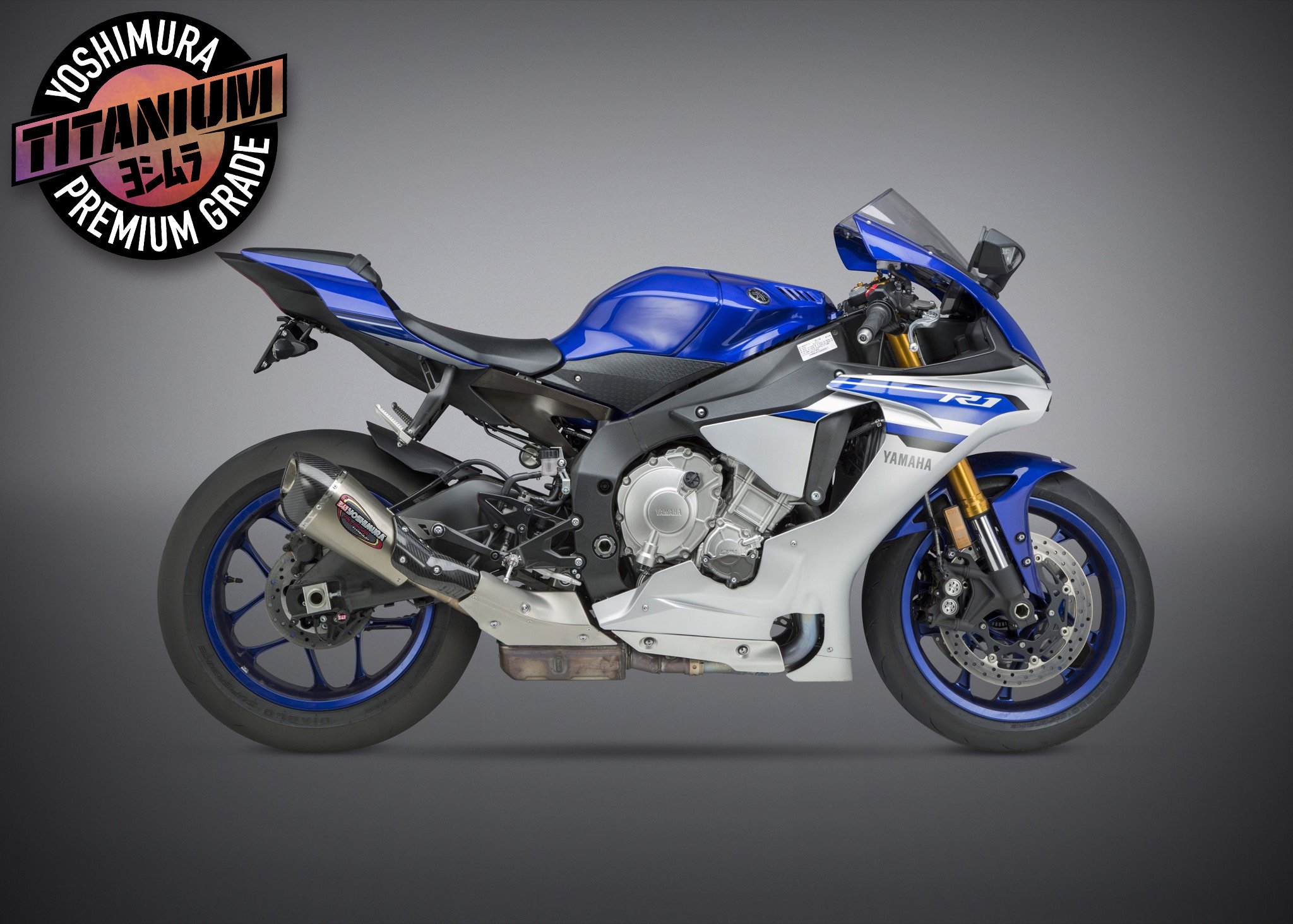 Yoshimura Slip-On Yamaha Yzf-R1/M/S 2015-19 Street Alpha T So Ti-Ti-Cf Works Fin