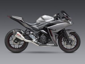 Yoshimura YZF-R3 15-21 Race AT2 Stainless Full Exhaust, w/ Stainless Muffler