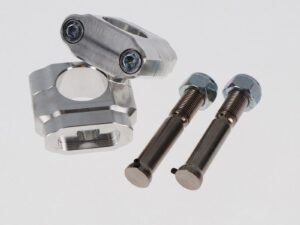 TMV Handlebar Clampset 28.6mm Offset Silver