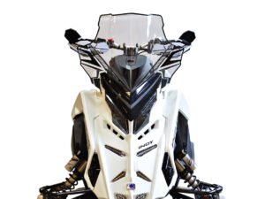 Powermadd Tuulilasi Polaris Matryx, Keskikorkea 18" Kirkas/Mustalla grafiikalla