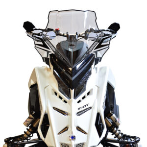 Powermadd Tuulilasi Polaris Matryx, Keskikorkea 18" Kirkas/Mustalla grafiikalla