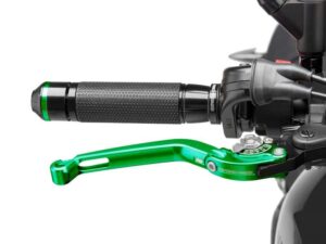 Puig Foldable Brake Lever 16'C/Green Selector C/Silver