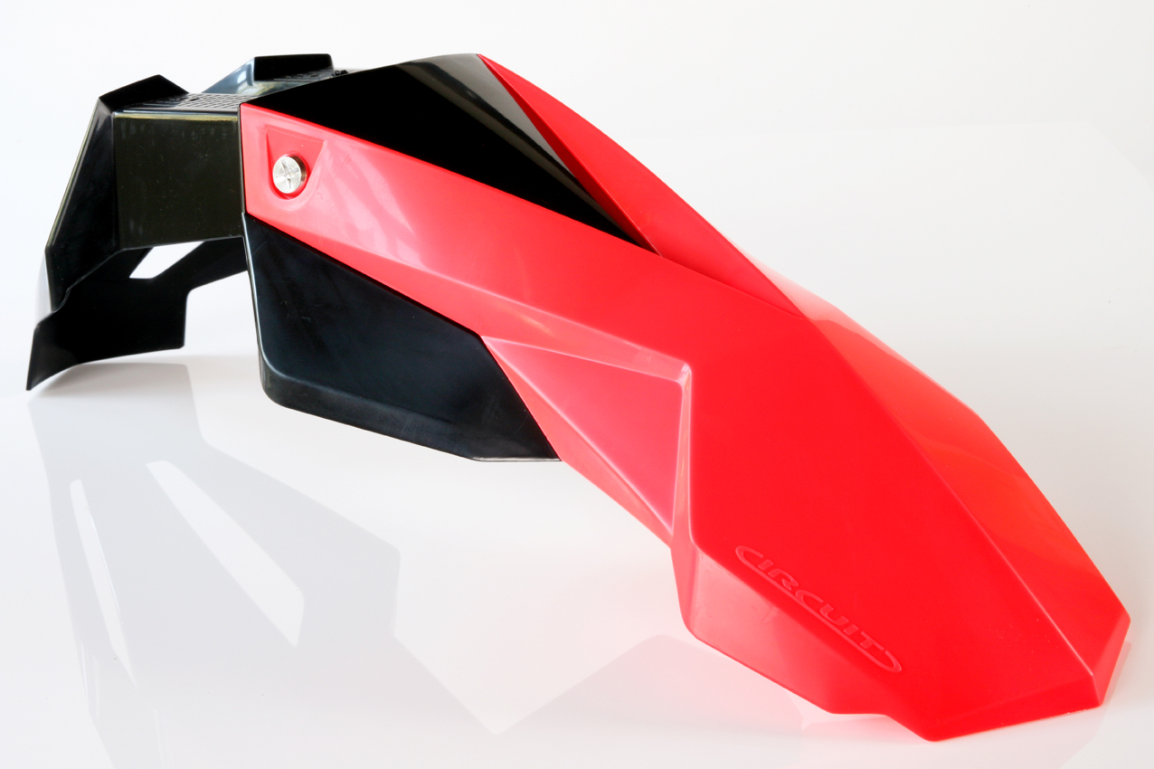 Circuit Universal Supermoto etulokari STEALTH musta/punainen