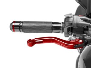 Puig Short Brake Lever 16'C/Red Selector C/Silver