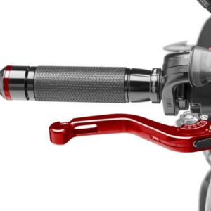 Puig Short Brake Lever 16'C/Red Selector C/Silver
