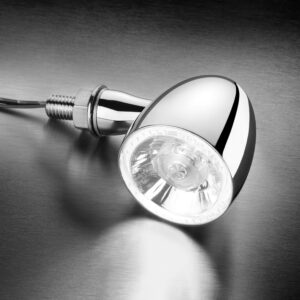 Kellermann Bullet 1000® PL White chrome with clear glass