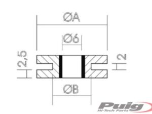 Puig Silenblock Rubber Dim. 22Mm.(25Pcs.)