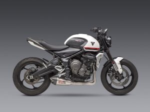 Yoshimura TRIDENT 2021 Race AT2 Stainless Full Exhaust, w/ Stainless Muffler