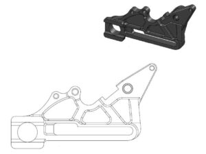 Moto-Master Adapteri Oversize 240 KTM, Husqvarna, taakse musta