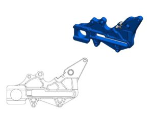 Moto-Master Adapteri Husqvarna: Factory taakse Ø220mm Sininen, incl. clip for Ma