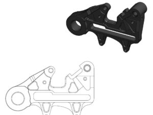 Motomaster Oversize rear adapter Ø240mm, 22mm axle: KTM, Husqvarna 2023->