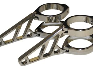 Alu headlight bracket for 50-54 mm fork chromed
