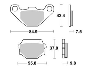 Sbs Jarrupalat Sintered Taakse