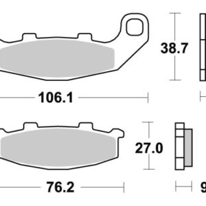 Sbs Jarrupalat Sintered Taakse