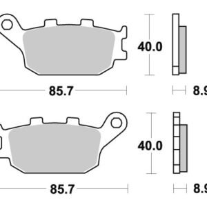 Sbs Jarrupalat Sintered Taakse