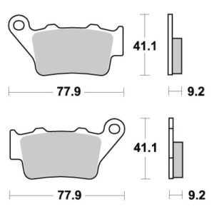 Sbs Jarrupalat Sintered Taakse