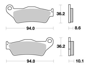 Sbs Jarrupalat Sintered Taakse