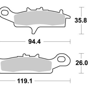 Sbs Jarrupalat Sintered Offroad