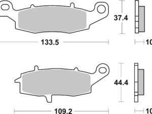 Sbs Jarrupalat Sintered Taakse