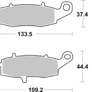 Sbs Jarrupalat Sintered Taakse