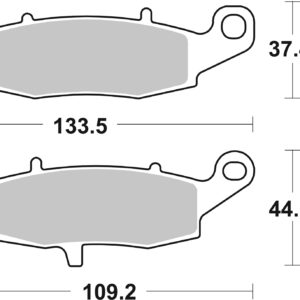 Sbs Jarrupalat Sintered Taakse
