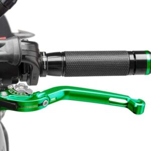 Puig Foldable Clutch Lever 16'C/Green Selector C/Silver