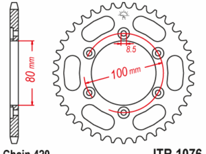 Takaratas, 52 hammasta (420), Rieju RR, Spike