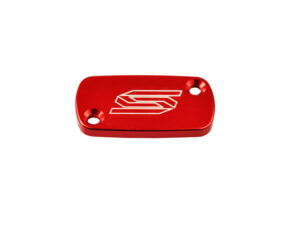 Scar Front Brake Reservoir Cover - Honda/Beta Red color