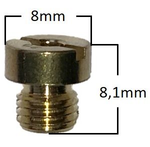 Pääsuutin, # 100 , Pyöreä, 6mm, Yhteensopiva: Dellorto