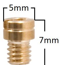 Pääsuutin, # 60 , Pyöreä, M4, Yhteensopiva: Keihin